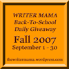 Writer Mama Fall 2007 Daily Giveaway Tiny Badge